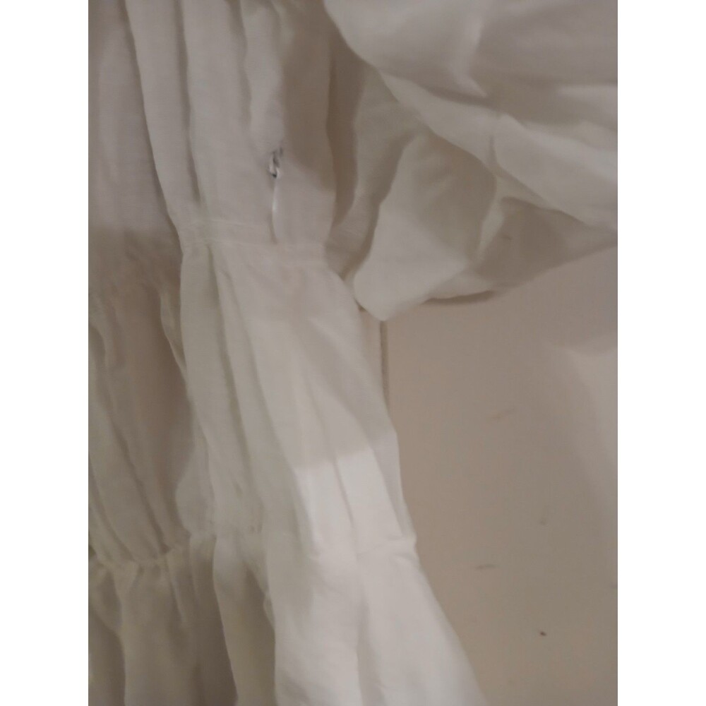 Princess Polly Halton Mini Dress White Size 8 Cottage Feminine Ruffles Puffy - Picture 8 of 8